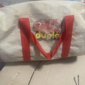 1986 Duplo Vintage Lego Duffel Bag - Storage - Lunch Purse Travel Includes LEGOS